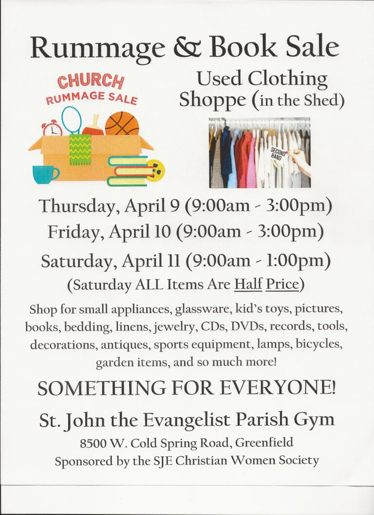 SJE Rummage Sale Flyer 1 768x1056