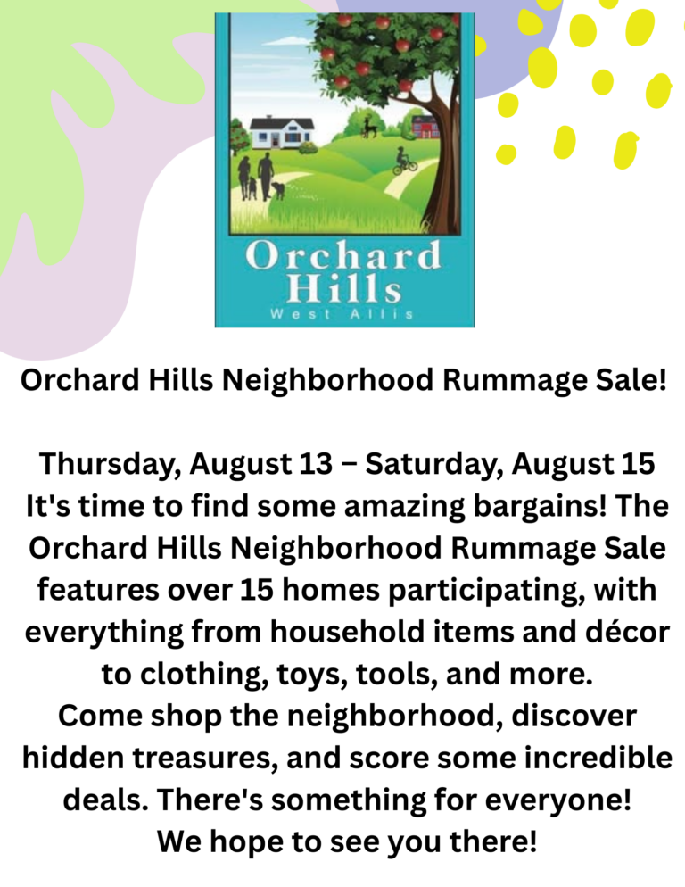 Orchard Hills Annual Neighborhood Rummage Sale 768x994